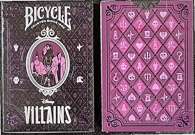 1 DECK Bicycle Disney Villains purple playing cards (2023 full set)