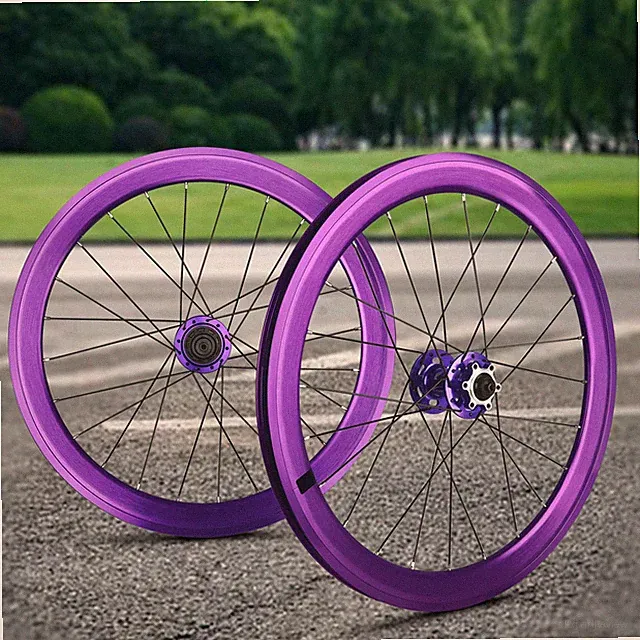 20In Folding Bicycle Wheel Set Disc Brakes Side-Mounted Hub Clincher Wheelsets