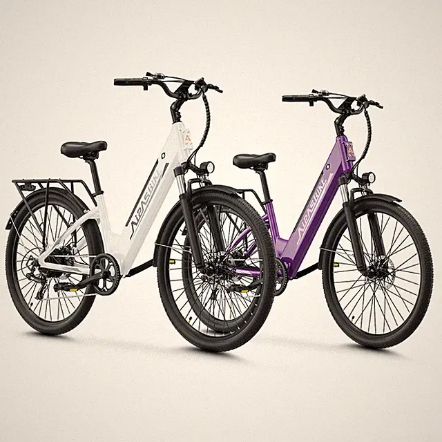 26" Electric Bike 1100W 48V City E-Bike for Adults Commuter 7-Speed Bike
