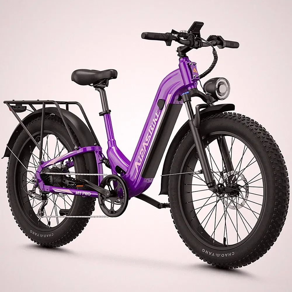 26" Fat Tire Electric Bike 1800W Peak Motor 48V E-Bike 36MPH Mountain E Bicycle