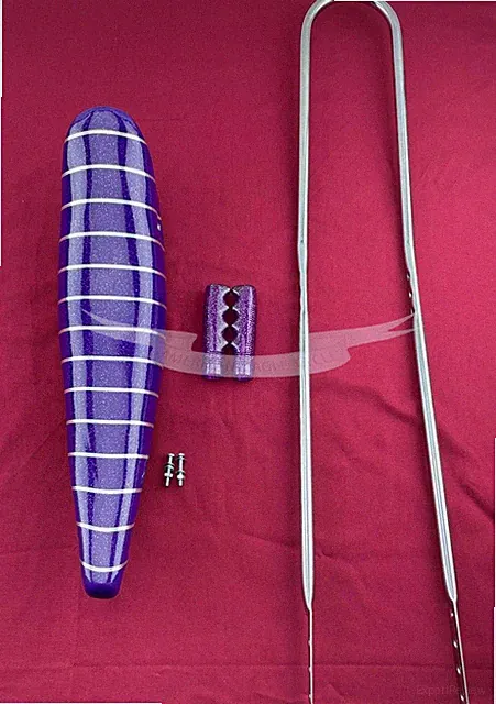 26" LOWIRDER SPARKLE PURPLE BANANA SEAT W/SISSYBAR & LOWRIDER GRIPS FOR 26" BIKE