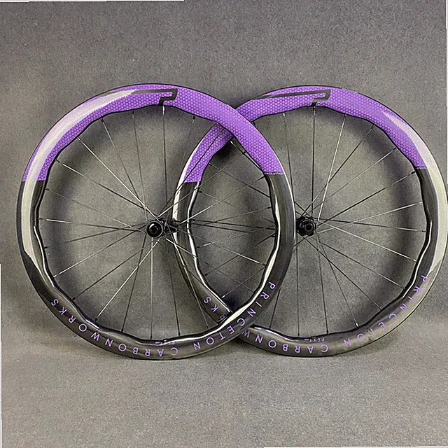 700C Road Bicycle Disc Brake Carbon Wheelset with Clincher/Tubeless/Tublar