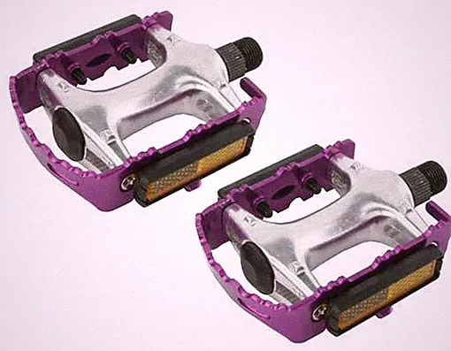 ABSOLUTE 940 ALLOY CAGE STYLE BICYCLE PEDAL COMPATIBLE WITH 9/16 CRANK IN PURPLE