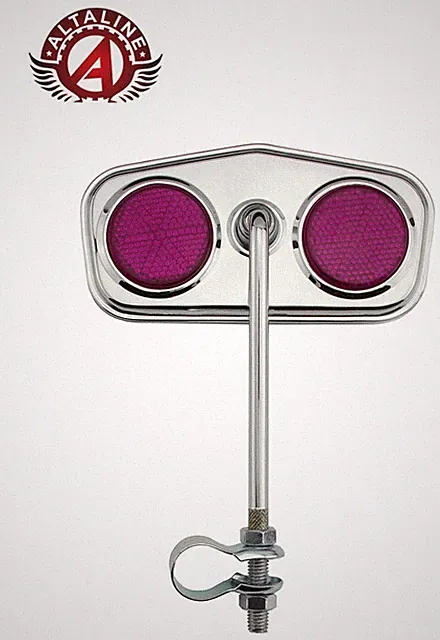 AltaLine Diamond Rear View Bicycle Mirror Reflectors Lowrider Cruiser Chrome.