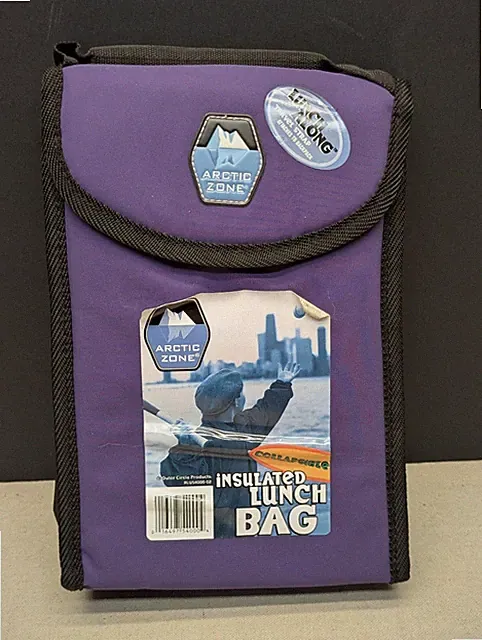 Arctic Zone Purple NEW Lunch Bag With Travel Strap Bike,Fishing,Sports Insulated