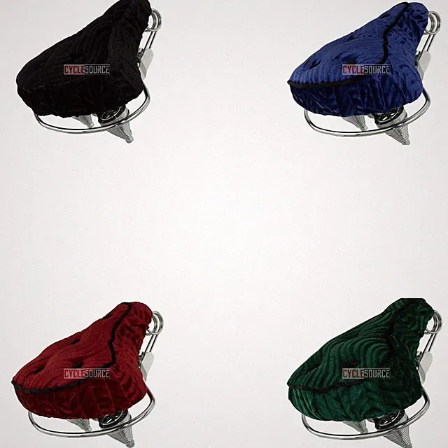 Beach Cruiser Velour Seat Lowrider Bike Saddle Chopper Bike 5 Button Polo