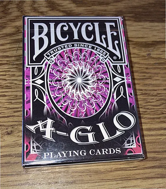Bicycle A-Glo Playing Cards USA Made With Ultra Violet Ink! NEW FACTORY SEALED