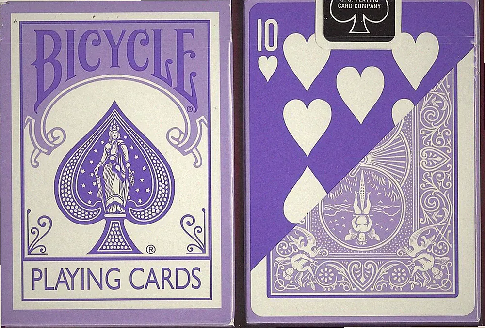 Bicycle Fashion purple reverse-face playing cards