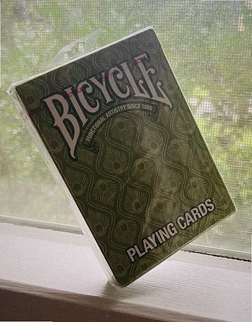 Bicycle Green Peacock Playing Card (Sealed)