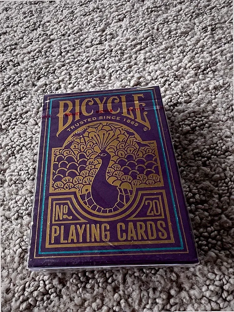Bicycle Peacock Playing Cards - Purple - Cold Foil Premium Playing Card
