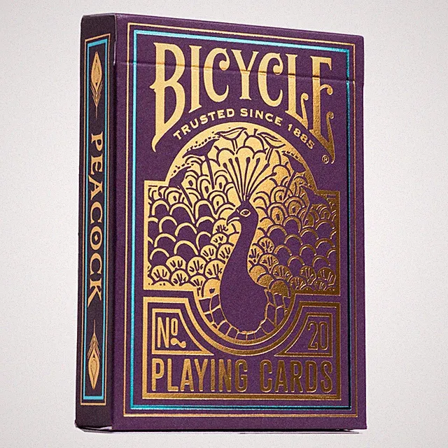 Bicycle Peacock (PURPLE) Playing Cards - Cold Foil Backs - NEW 2024 Release