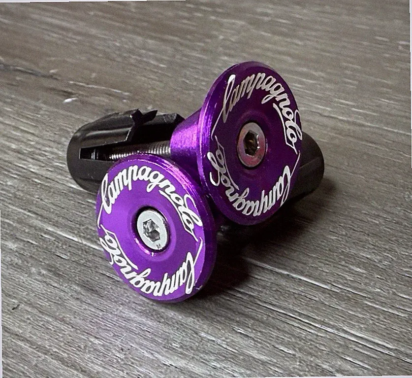 Campagnolo Repop Bicycle Bike Handlebar Bar End Plugs Purple Road Bike