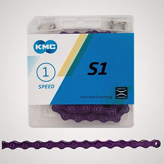 CHAIN KMC S1 1 speed BMX Different Colors 112 links and KMC Master Links