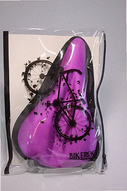Comfortable Bike Seat Cushion for Women & Men Gel Padded Bicycle Cover Purple