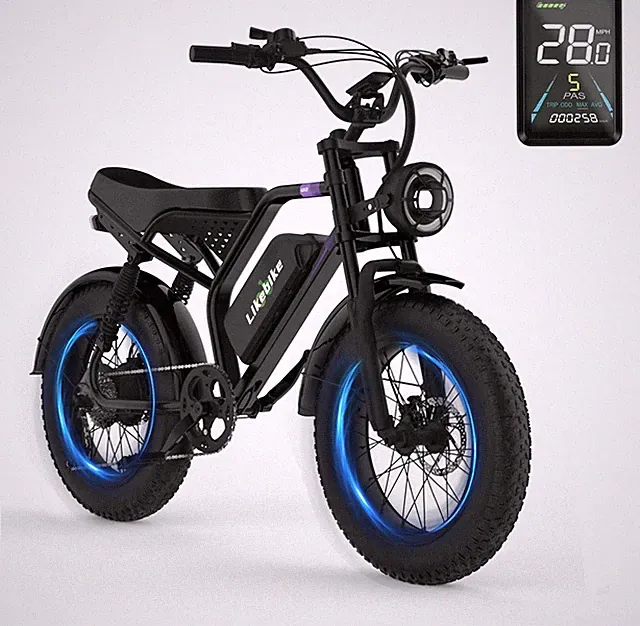 Electric Bike for Adults 1500W Peak Motor 48V 20Ah Battery 20" Fat Tire 7-Speed