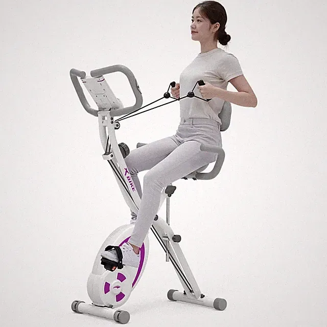 Folding Recumbent Bike LCD Display Pulse Tracking Cardio Cycling