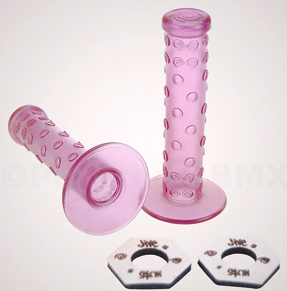 Jive Handles TENTACLES old school BMX bicycle grips CLEAR PURPLE
