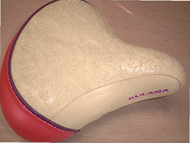 KULANA CREAM/PINK/PURPLE SPRING COMFORT SEAT/SADDLE BIKE PART 507-38