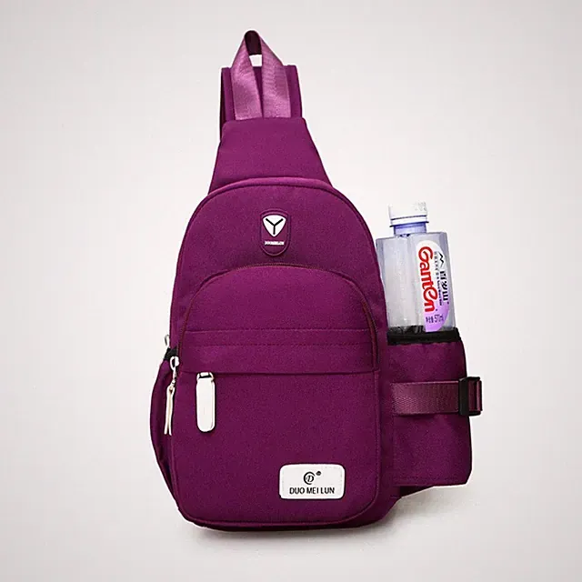 Men Women Nylon Crossbody Shoulder Chest Cycle Sling Bag Daily Travel Backpack