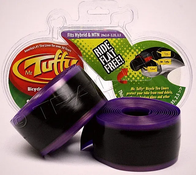 Mr. Tuffy 29x2.0-2.35 Hybrid/MTB Purple Pair of Bike Tire (2) Liners Stops Flats