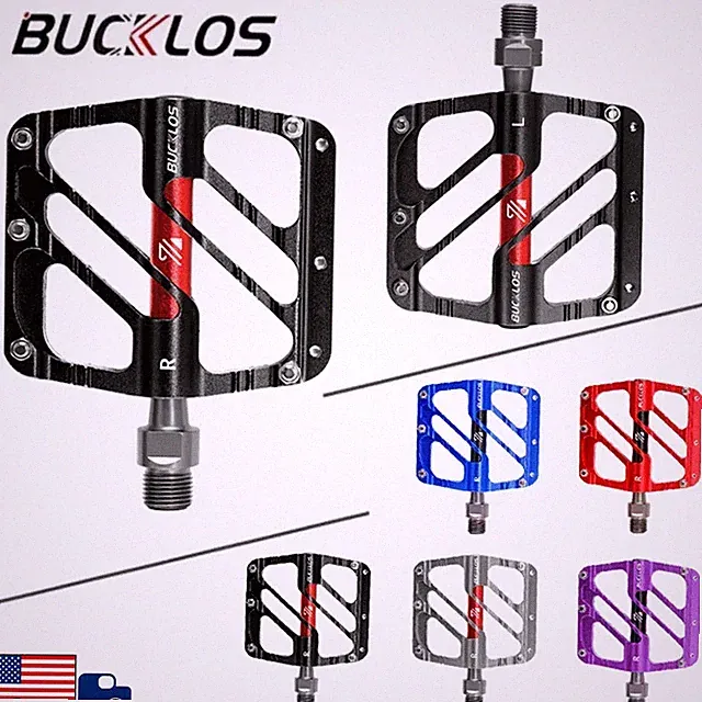 MTB Pedals Bike Flat 3 Bearings Aluminum Bicycle Road Platform Pedals 9/16" US