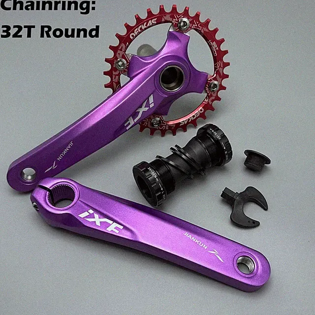 MTB Road Bike Crankset crank arm 170mm BB Narrow Wide Single Chainring 32 34T