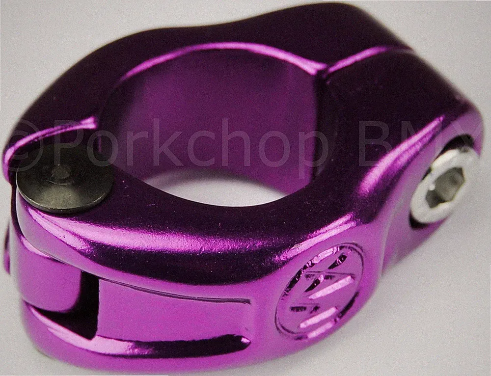 MX style hinged BMX bicycle seat clamp - 25.4mm (1") - PURPLE