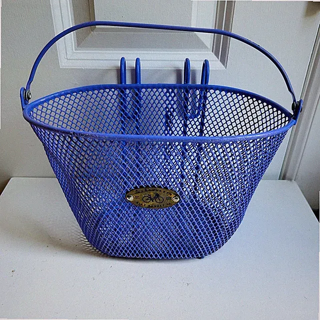 Nantucket Bike Basket Co. Surfside Mesh Bicycle Basket – Purple Steel,Quick-Hook