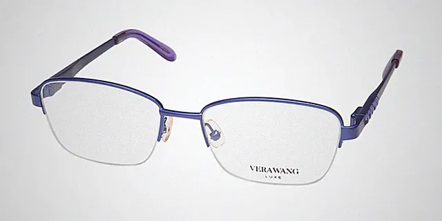 NEW VERA WANG LUXE LASYA EYEGLASS FRAME METAL & PLASTIC PL WOMENS CAT EYE PURPLE