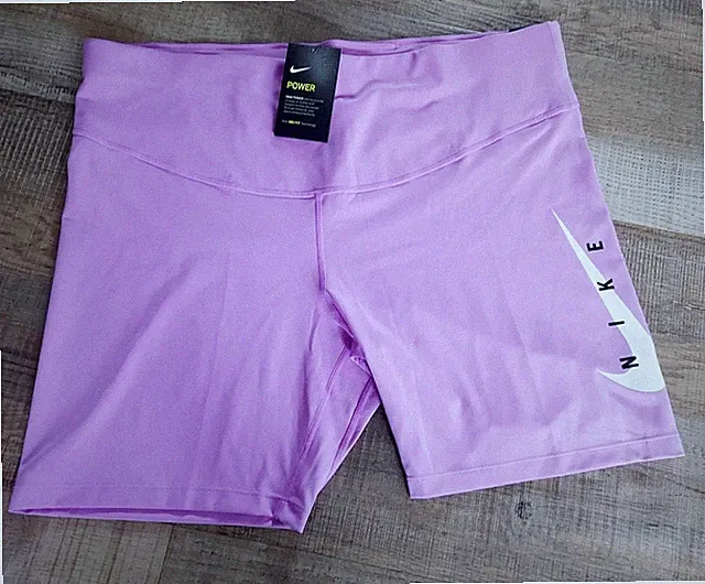 Nike Women's Running Bicycle Shorts NEW Purple Tight Fit Mid Rise Size 2X