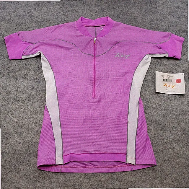 NWT Zoot Shirt Women's Size Small Purple Triathlon Ultra Cycle Jersey Short Slv