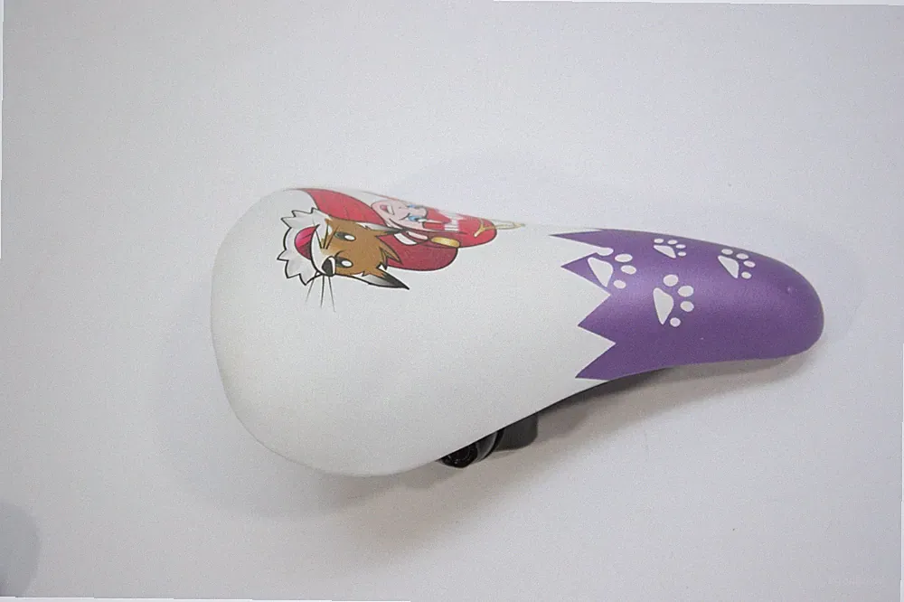 Princess Inari Fuji Kids Bicycle Seat White & Purple 8 x 5 Inches F18