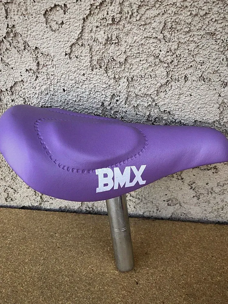 PURPLE KIDS BICYCLE SEAT 22.2mm SEAT POST BMX for 12" or 16" GIRLS OR BOYS bikes
