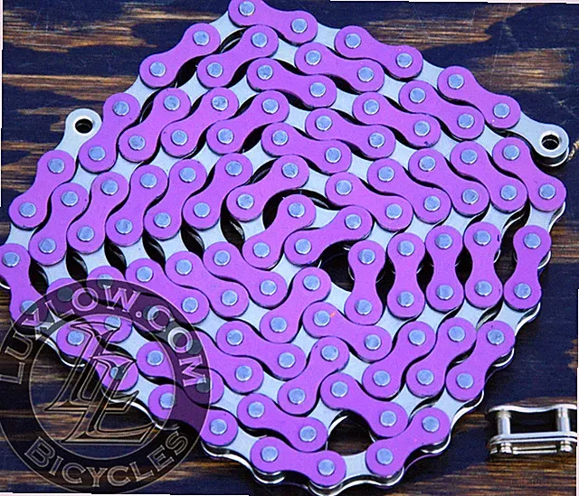 purple bicycle chain