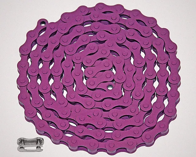 Purple Single Speed Bicycle Chain 1/2 x 1/8 112 Links Vintage Cruiser BMX Bike.