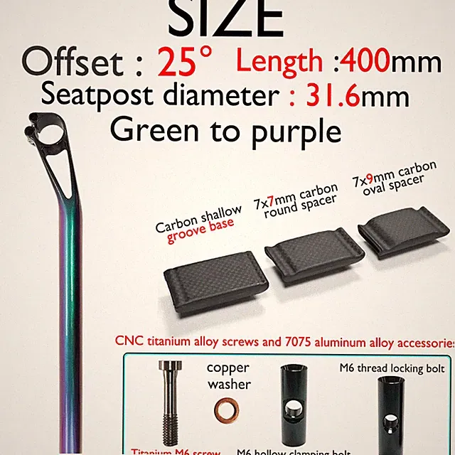 Road/Gravel/MTB Bike Cycling Full Carbon Seatpost 27.2/30.8/31.6mm 0°/25° Offset