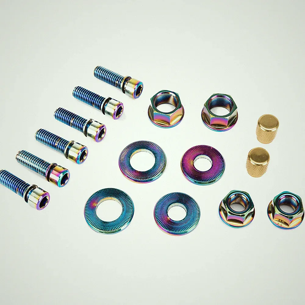 SALT BMX NUT AND BOLT BICYCLE HARDWARE OIL SLICK JET FUEL GOLD PURPLE