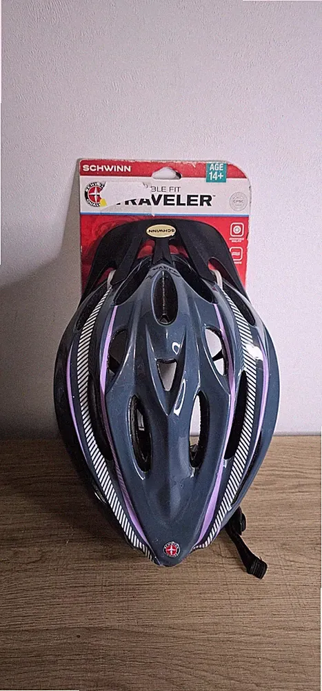 Schwinn Adult 14+ Bicycle Helmet Gray & Purple Traveler SW77968-2