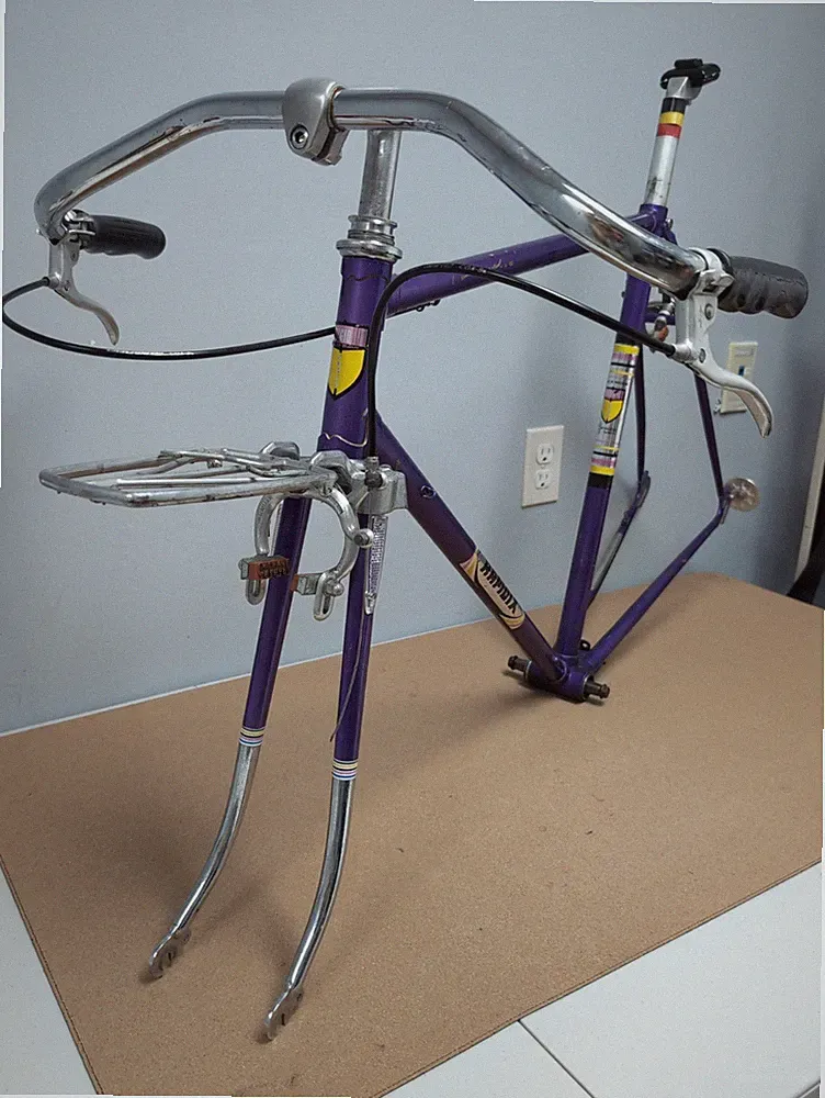 Vintage Belgium Bicycle Rapidix Belgique Cross Cycles Purple Chrome