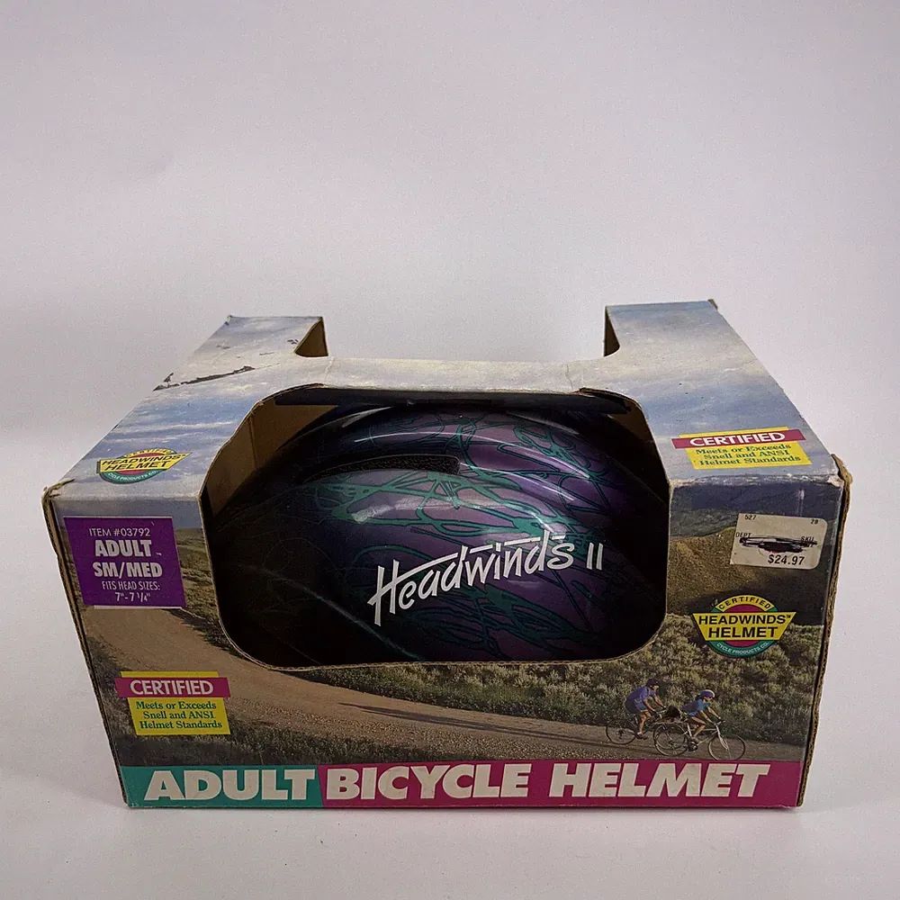 Vintage Headwinds II Adult Bicycle Helmet Medium Purple Road Cycling Microshell