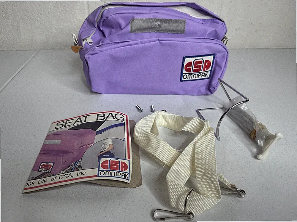 VTG Omnipak Deluxe Purple Bicycle Seat Rack Bike PVC Nylon Bag - NEW - READ!