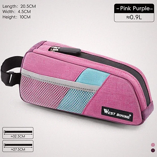 WEST BIKING Bicycle Top Tube Bag Cycling Bike Front Frame Storage Bag 0.9L