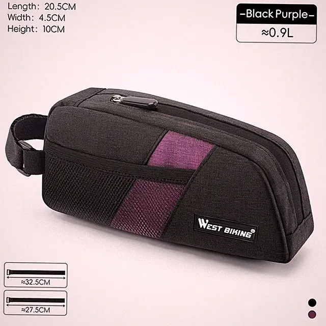 WEST BIKING Bike Top Tube Bag 0.9L Frame Bag Waterproof Cycling Pouch
