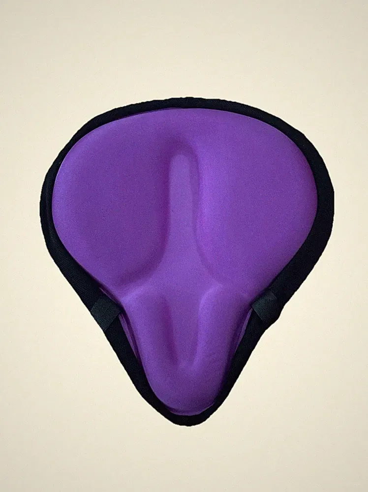 Wide Cushion Cruiser Style Bicycle Seat. Purple/ Black For City Cycling. New